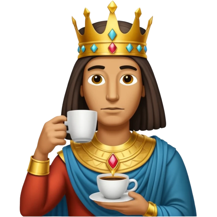 Horus bird god drink coffee emoji