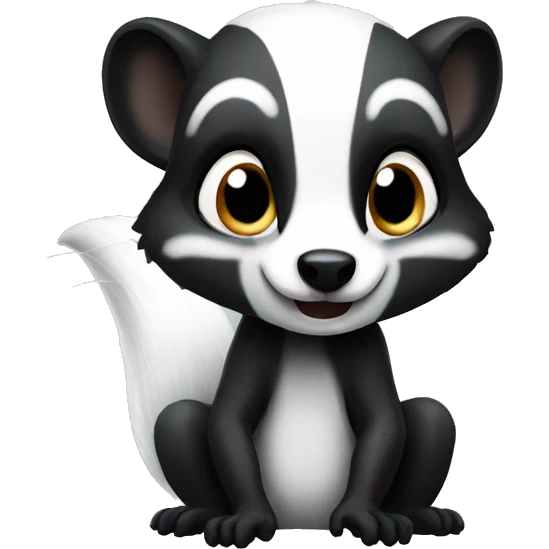 Skunks with black eyes emoji