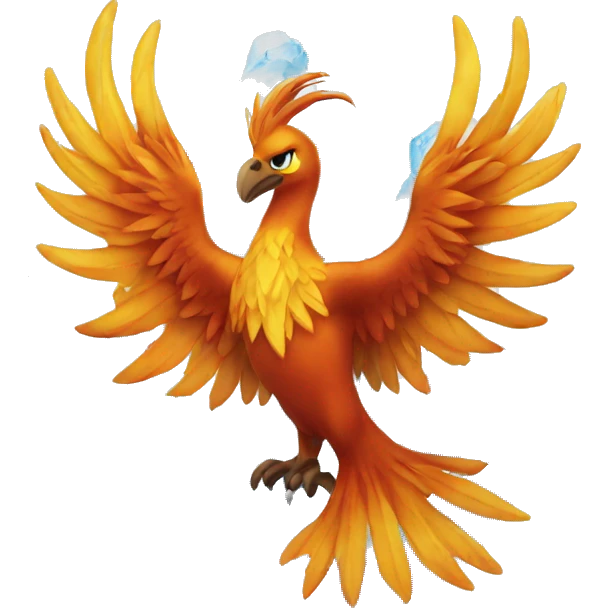 A Phoenix made of ice emoji