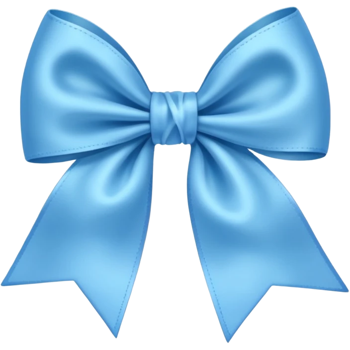 Moño coquett azul claro  emoji