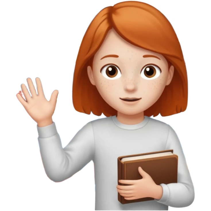 enfant range livre dans bibliothèque emoji