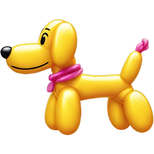 classic balloon dog made from a balloon emoji
