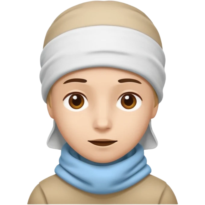 A person with headaches and a cold pack on the head emoji