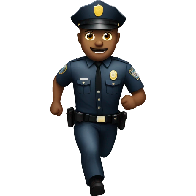 a cop man running emoji