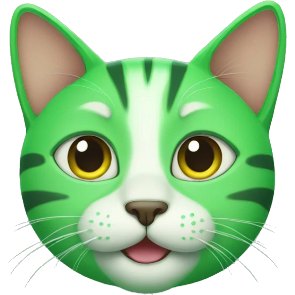 Green cat emoji