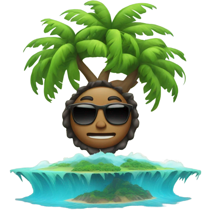 Island with arms on head emoji