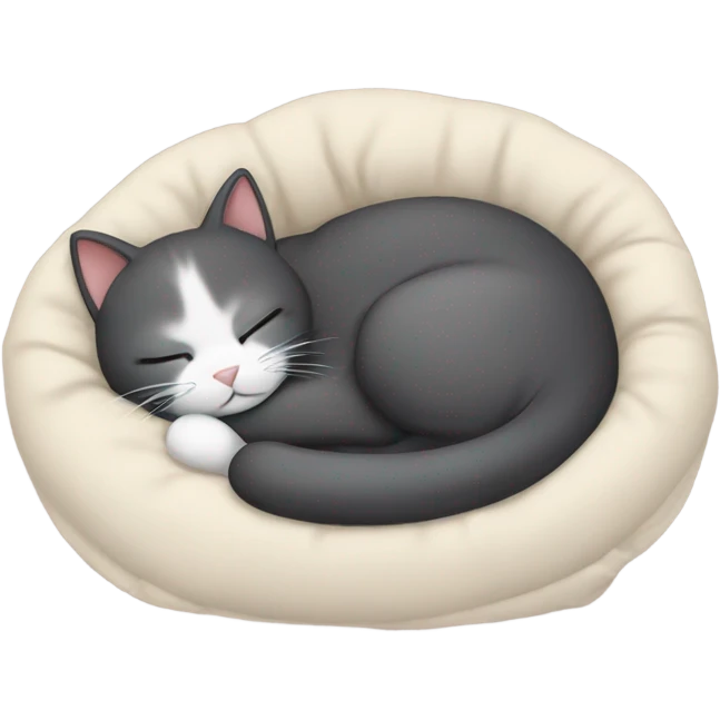 cat sleeping in a bed emoji