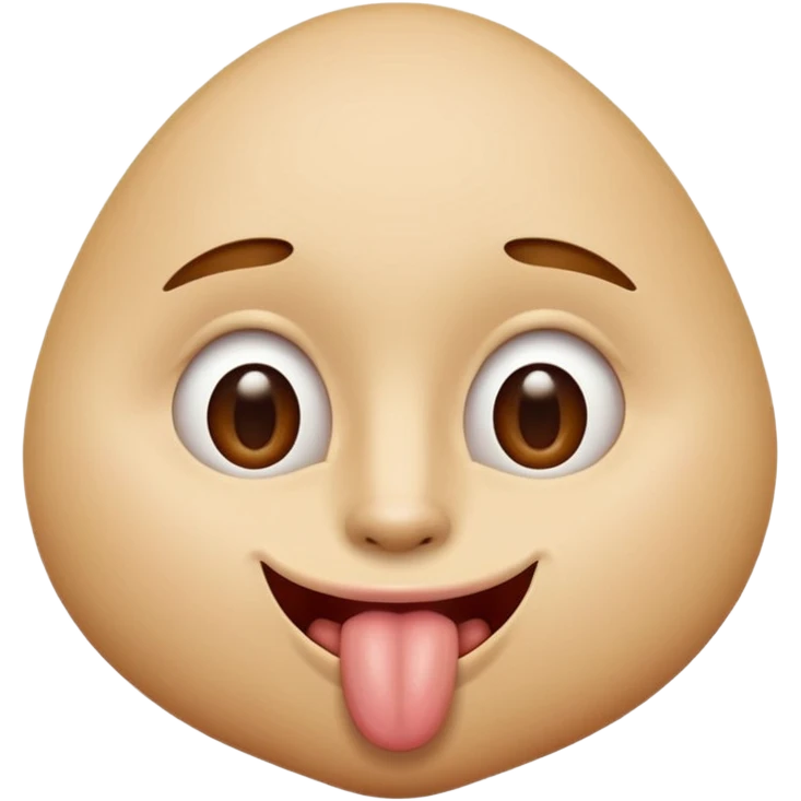 tête qui tire la langue sur le côté avec la bouche de côté et faisant des amandes avec ses yeux emoji