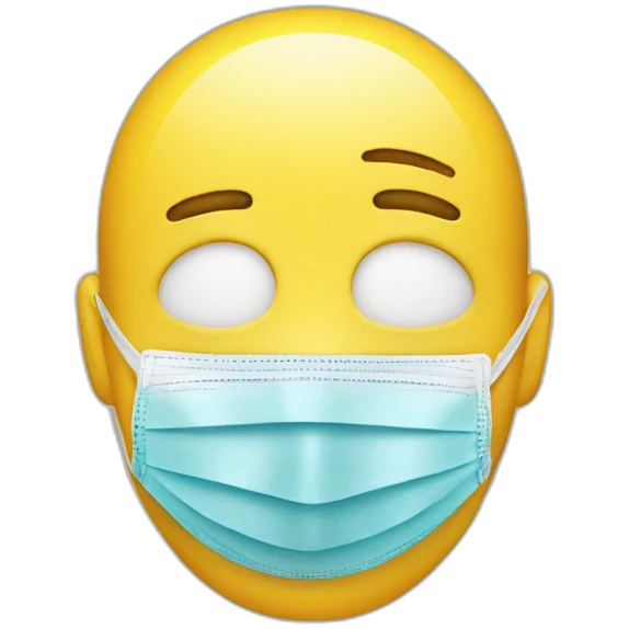 Sad emoji with taking happy face mask emoji