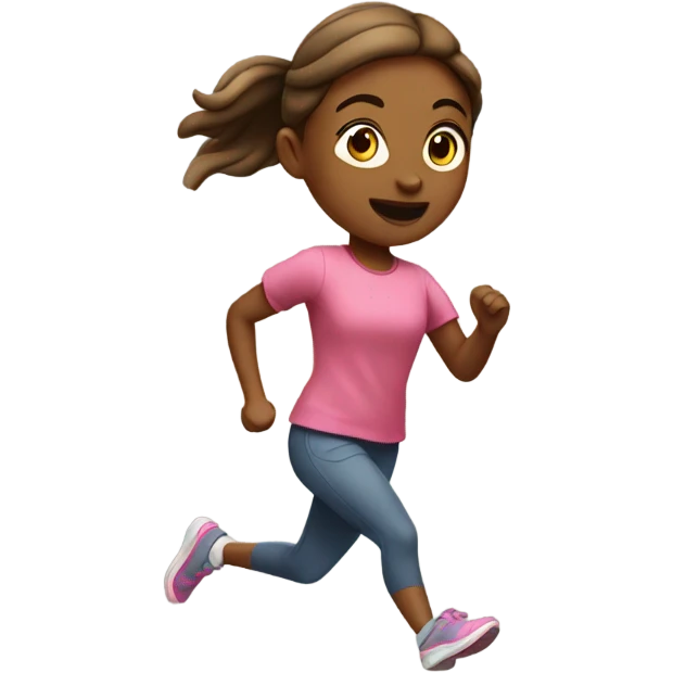 Girl running on a park emoji