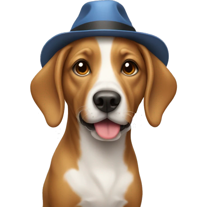 dog wih hat emoji