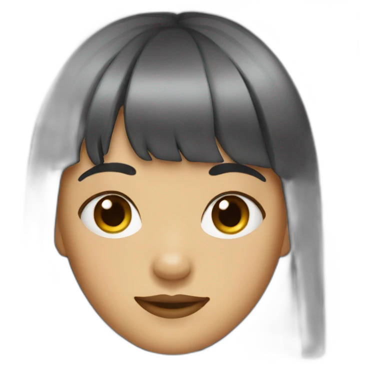 girl with bangs emoji