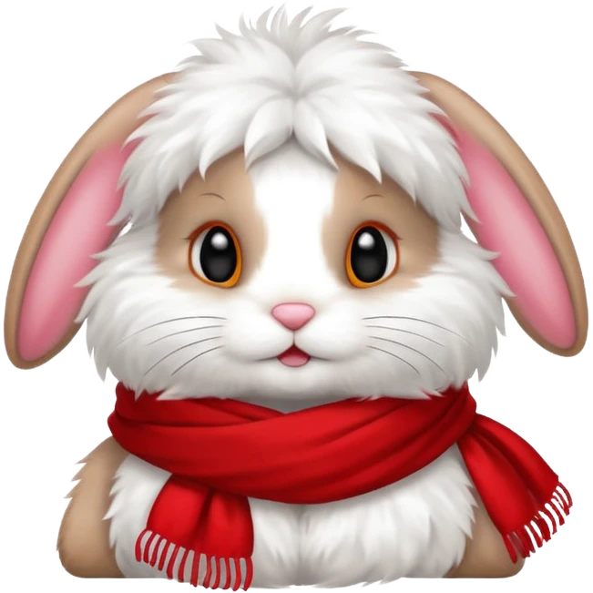 a bunny with red scarf  emoji