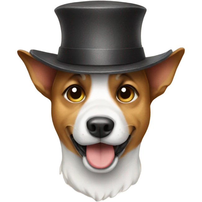 Dog with a hat emoji