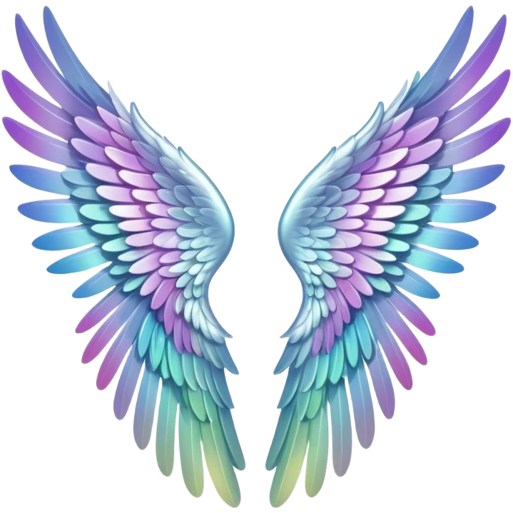 iridescent angel wings emoji