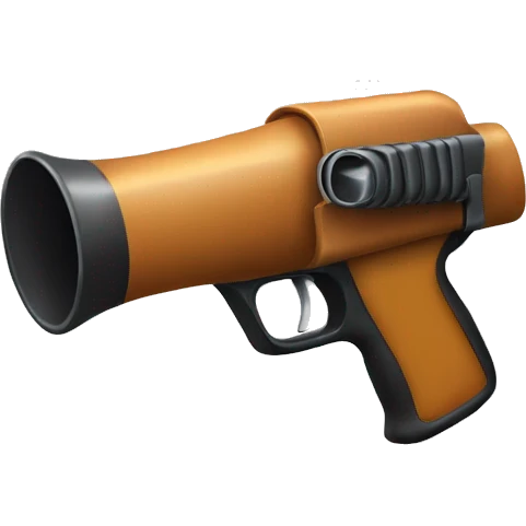 gun-shaped megaphone emoji