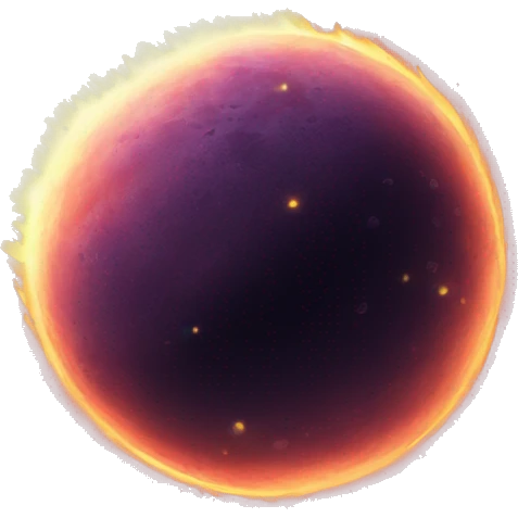Planet comet flaming trail emoji