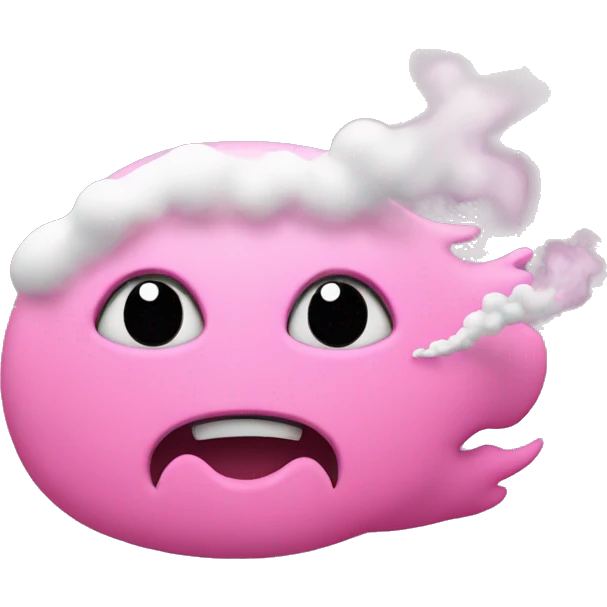 Pink dash smoke running emoji