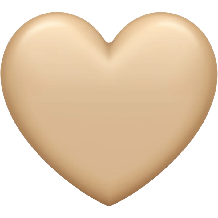 Coração bege emoji