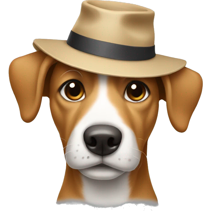 Dog wearing a hat emoji
