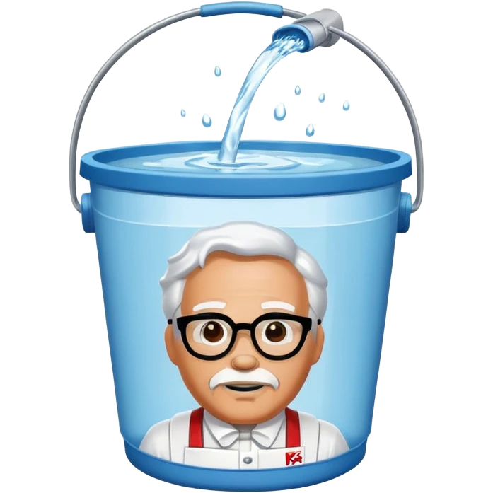 kfc bucket but with water emoji