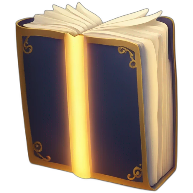 glowing book emoji