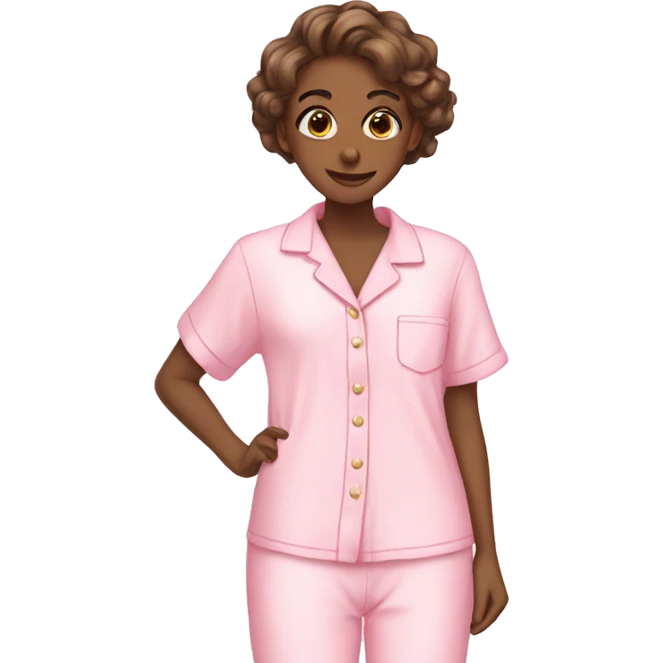 Pink pastel pajamas cute emoji