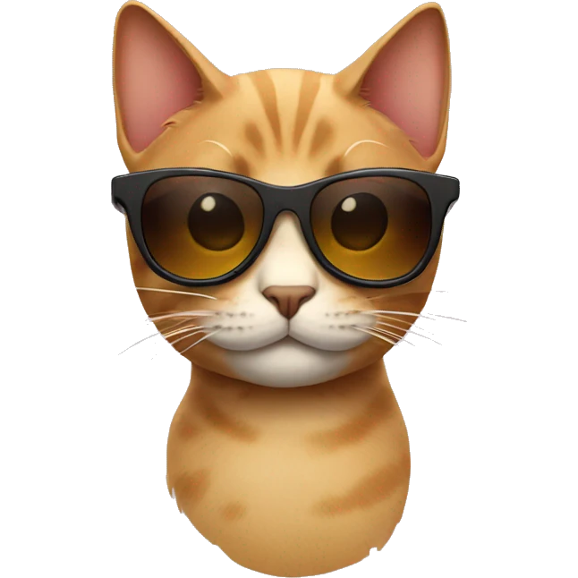 Cat with sunglasses emoji