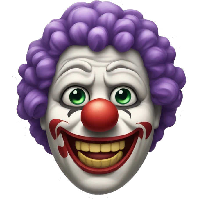 scary clown face emoji