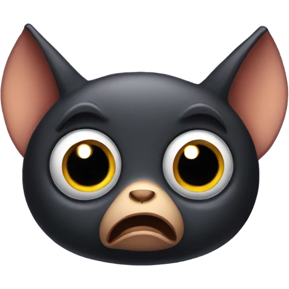 Bat with big eyes without sleep emoji