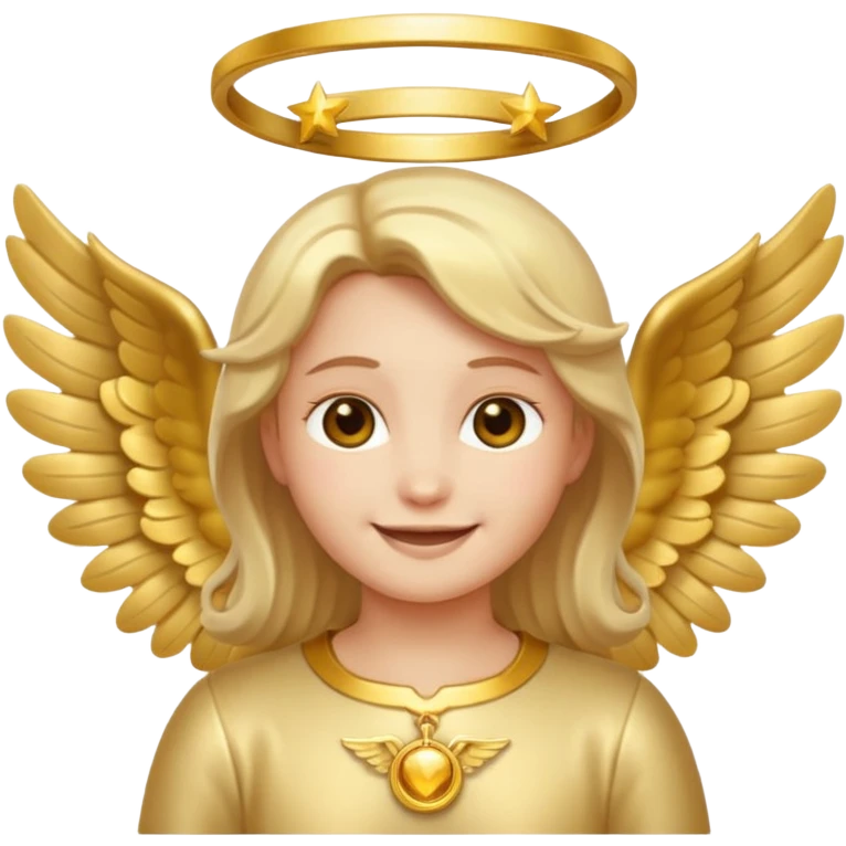 smiling angel emoji with halo emoji