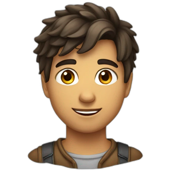 jeune brun énervé emoji
