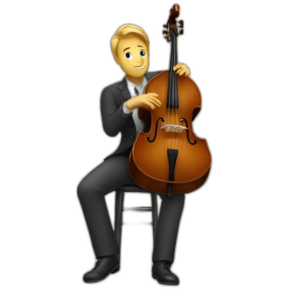 double bass player with python emoji