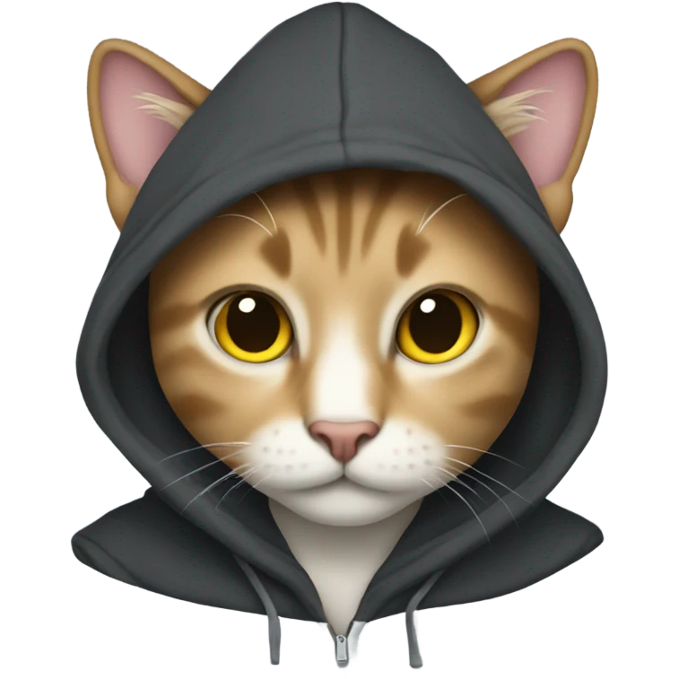 Create a cat with a hoodie emoji
