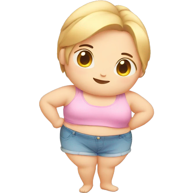 Cute chubby full body emoji