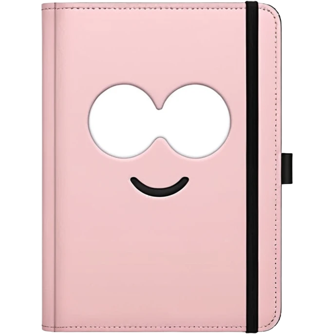 Aesthetic light pink note journal book emoji