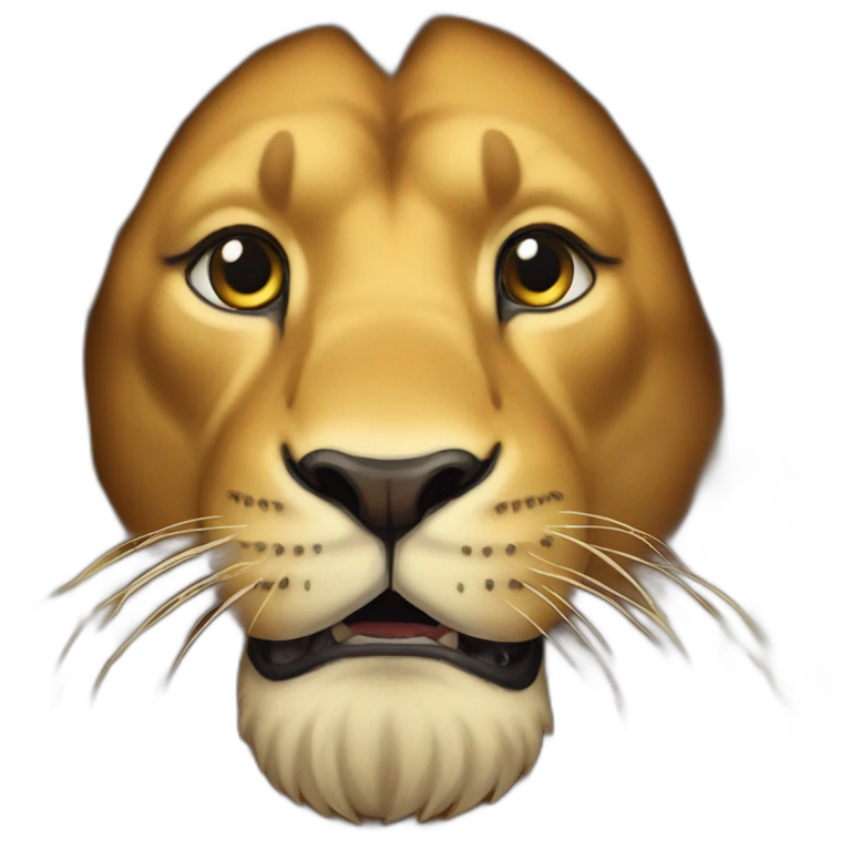 TORTU SUR UN LION emoji