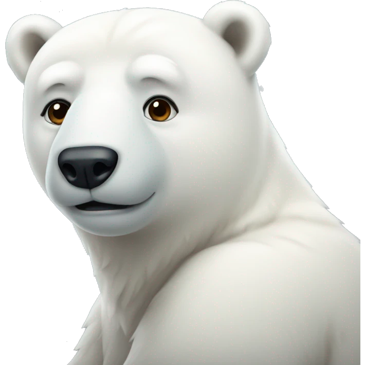 Polar bear cute emoji