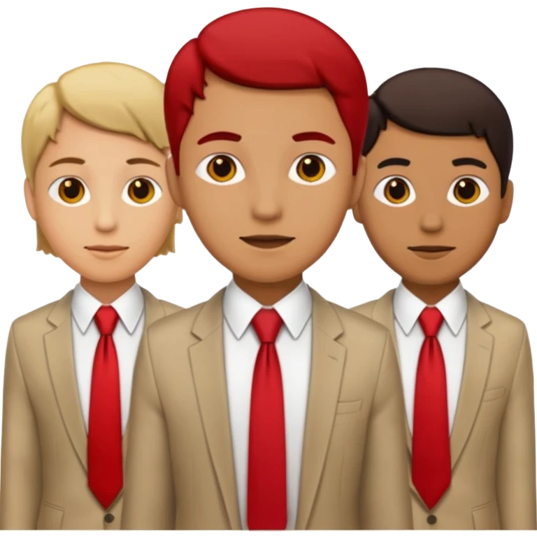 people with red ties emoji