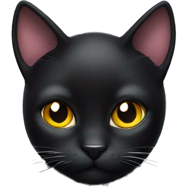 Black cat with love eyes emoji