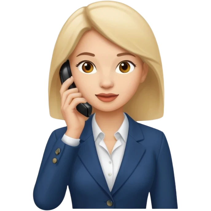 business woman talking on the mobile phone emoji