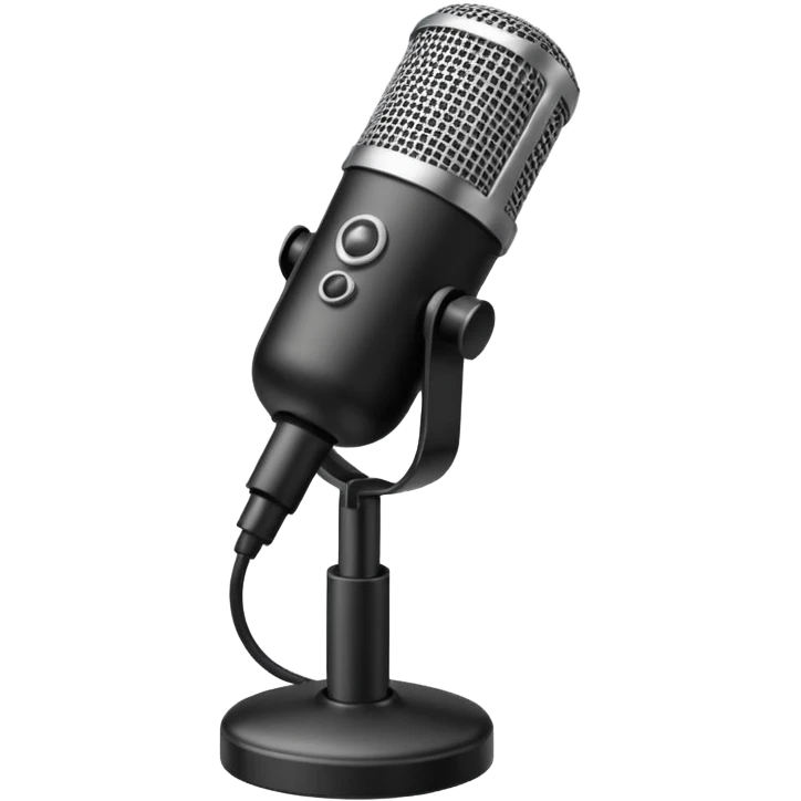 studio microphone device emoji