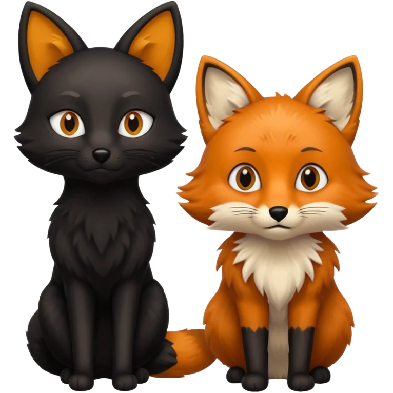 Fox x Black Cat emoji