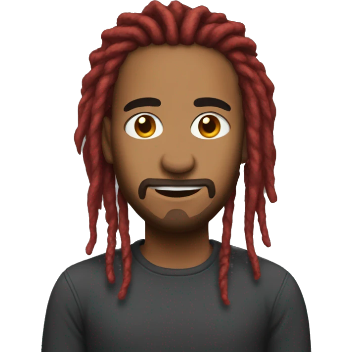 red dreadlocks short emoji