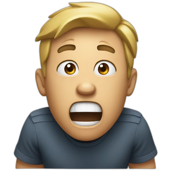 yelling emoji