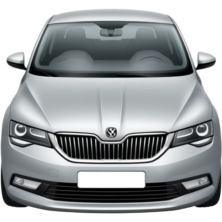 Stribrne Auto škoda emoji