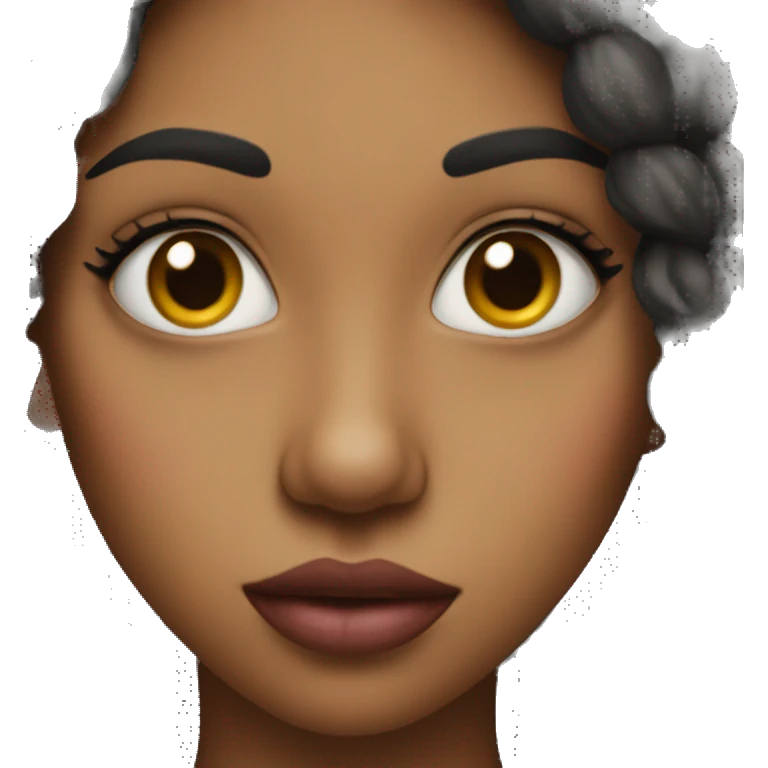 a girl with big lips emoji
