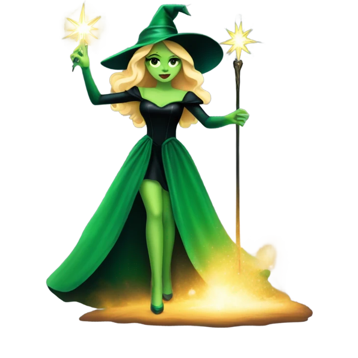 Glinda and Elpba fighting the wizard  emoji