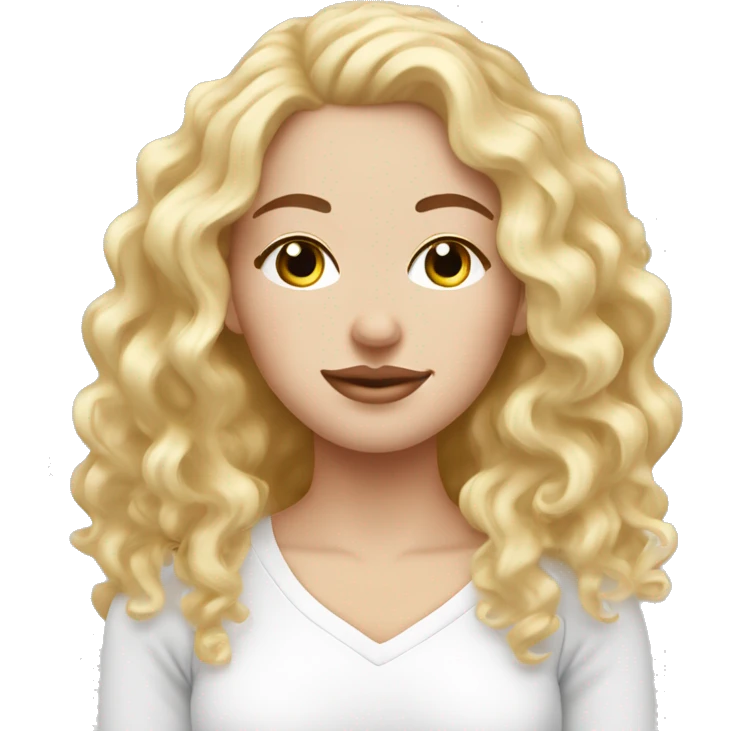 White girl- eyes closed- beauty face mask massage full care- blonde curly hair emoji