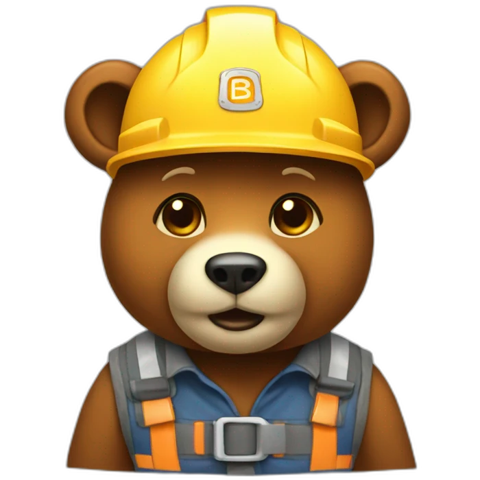 construction bear emoji